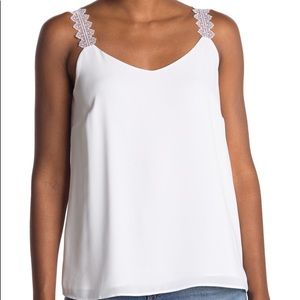 NWT White Lace Strap Tahari Tank Top